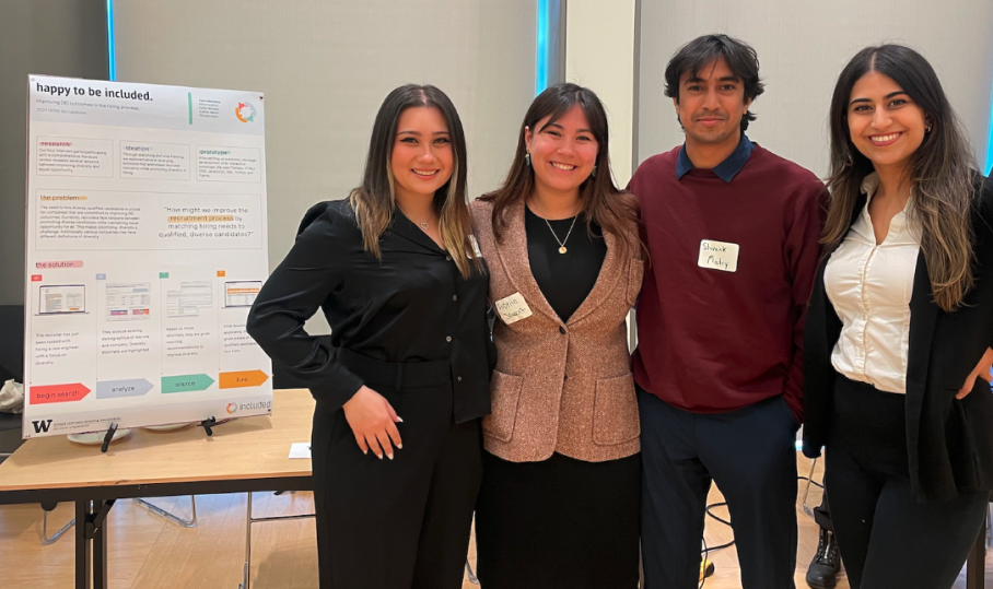 The Happy to Be Included team at the Capstone Showcase